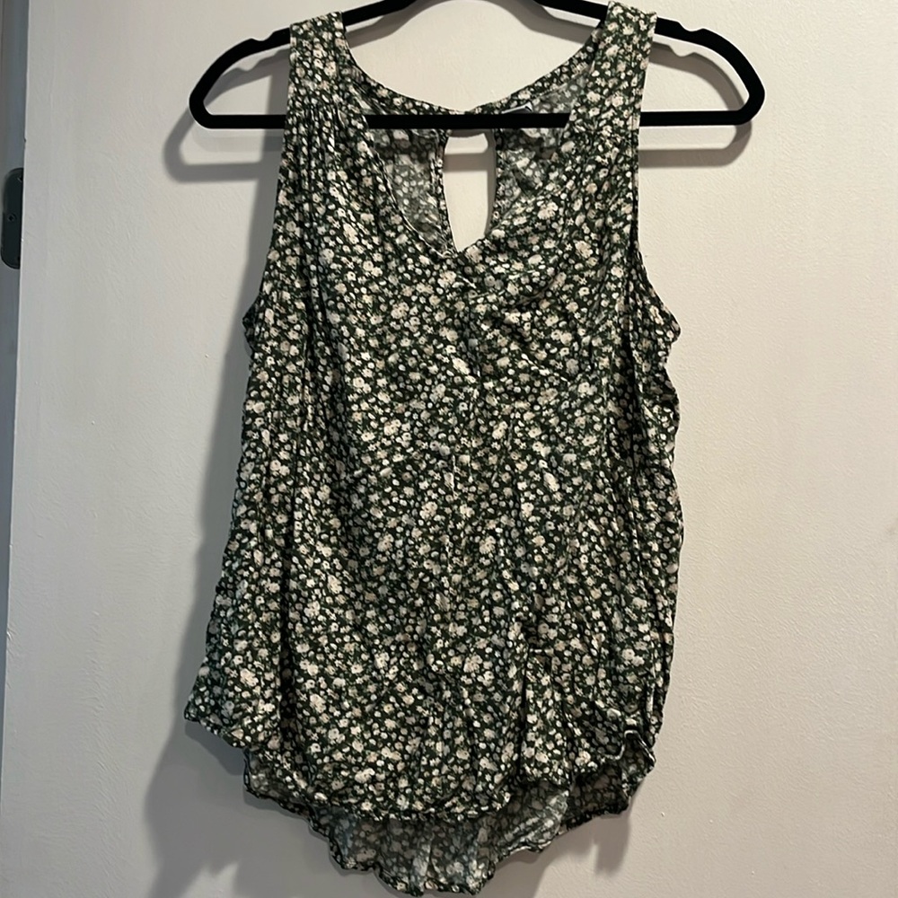 Green Floral Blouse